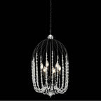 Varaluz 343F06MB Havana Gold Voliere 6-lt Crystal Pendant - Matte Black Image 2