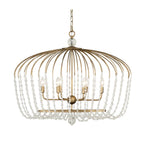 Varaluz Voliere 6-lt Crystal Oval Pendant - Havana Gold