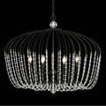 Varaluz 343N06MB Havana Gold Voliere 6-lt Crystal Oval Pendant - Matte Black Image 1