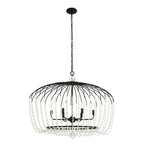 Varaluz 343N06MB Havana Gold Voliere 6-lt Crystal Oval Pendant - Matte Black Image 6