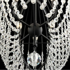 Varaluz 343N06MB Havana Gold Voliere 6-lt Crystal Oval Pendant - Matte Black Image 5