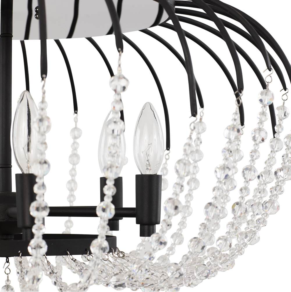 Varaluz 343S06MB Matte Black Voliere 6-lt Semi-flush - Matte Black Image 2