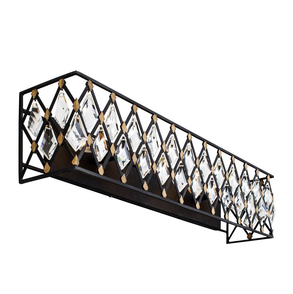 Varaluz 345B04CBHG Carbon,Havana Gold Windsor 4-lt Crystal Bath - Carbon/havana Gold Image 2