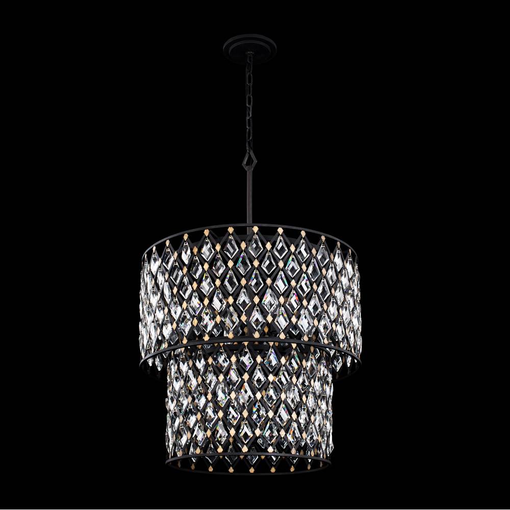 Varaluz 345C07CBHG Carbon,Havana Gold Windsor 7-lt 2-tier Crystal Chandelier - Carbon/havana Gold Image 2