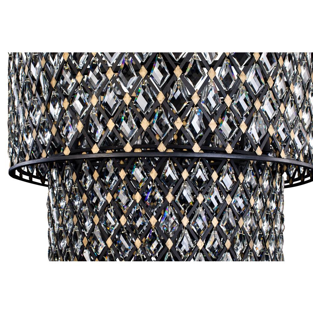 Varaluz 345C13CBHG Carbon,Havana Gold Windsor 13-lt 3-tier Crystal Chandelier - Carbon/havana Gold Image 2