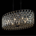 Varaluz 345N08CBHG Carbon, Havana Gold Windsor 8-lt Crystal Oval Linear Pendant - Carbon/havana Gold Image 1