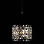 Varaluz 345P04CBHG Carbon, Havana Gold Windsor 4-lt Crystal Pendant - Carbon/havana Gold Image 1