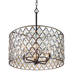 Varaluz 345P06CBHG Carbon, Havana Gold Windsor 6-lt Crystal Pendant - Carbon/havana Gold Image 1