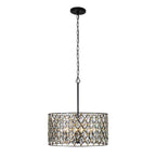 Varaluz Windsor 6-lt Crystal Pendant - Carbon/havana Gold