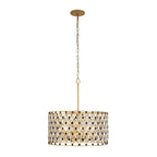 Varaluz 345P06FGMB French Gold,Matte Black Windsor 6-lt Crystal Pendant - French Gold/matte Black Image 5