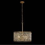 Varaluz 345P06FGMB French Gold,Matte Black Windsor 6-lt Crystal Pendant - French Gold/matte Black Image 4