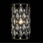 Varaluz Windsor 1-lt Crystal Sconce - Carbon/havana Gold