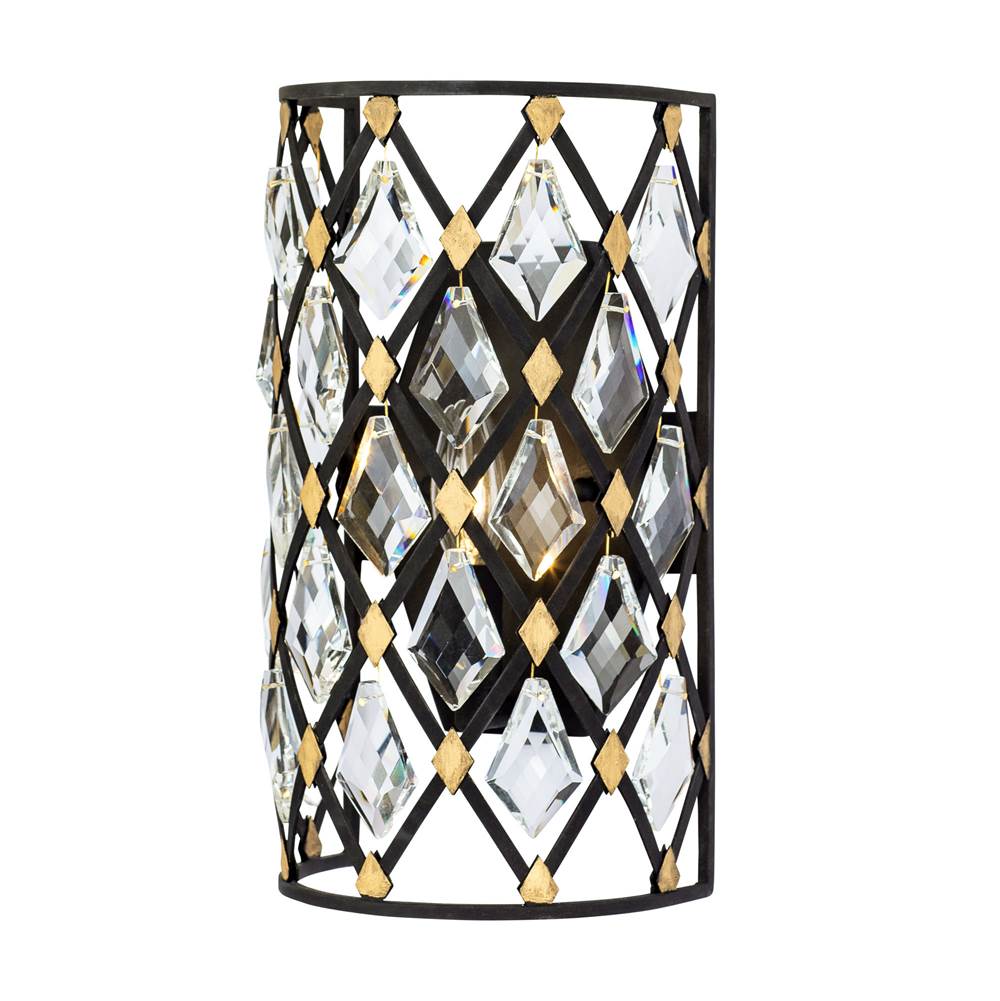 Varaluz 345W01CBHG Carbon,Havana Gold Windsor 1-lt Crystal Sconce - Carbon/havana Gold Image 7