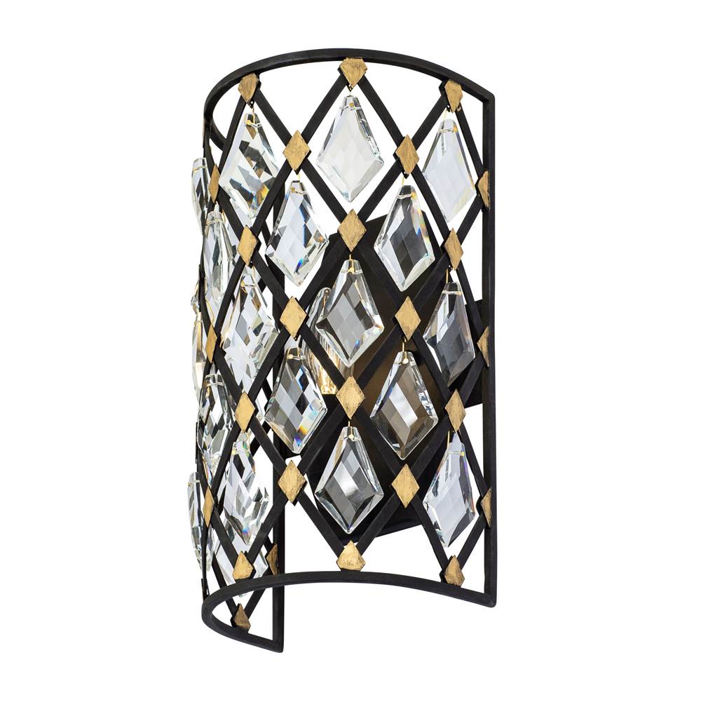 Varaluz 345W01CBHG Carbon,Havana Gold Windsor 1-lt Crystal Sconce - Carbon/havana Gold Image 5