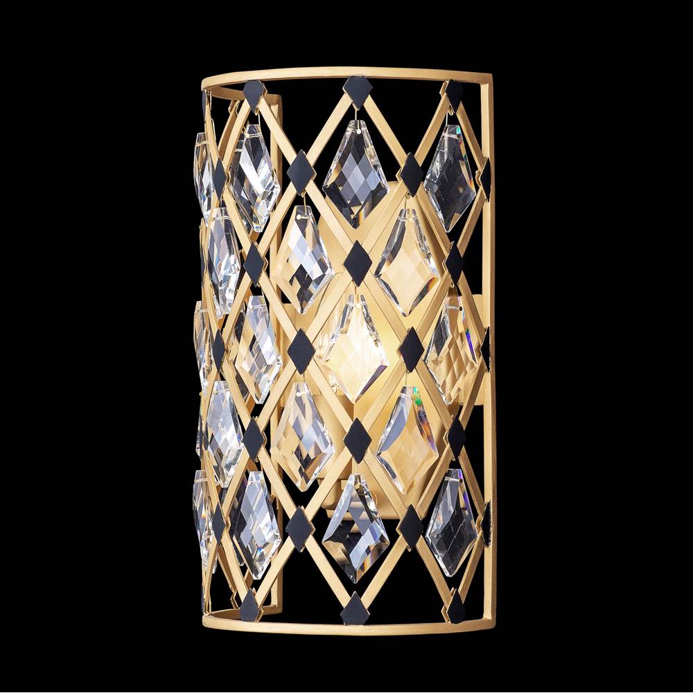 Varaluz Windsor 1-lt Crystal Sconce - Carbon/havana Gold