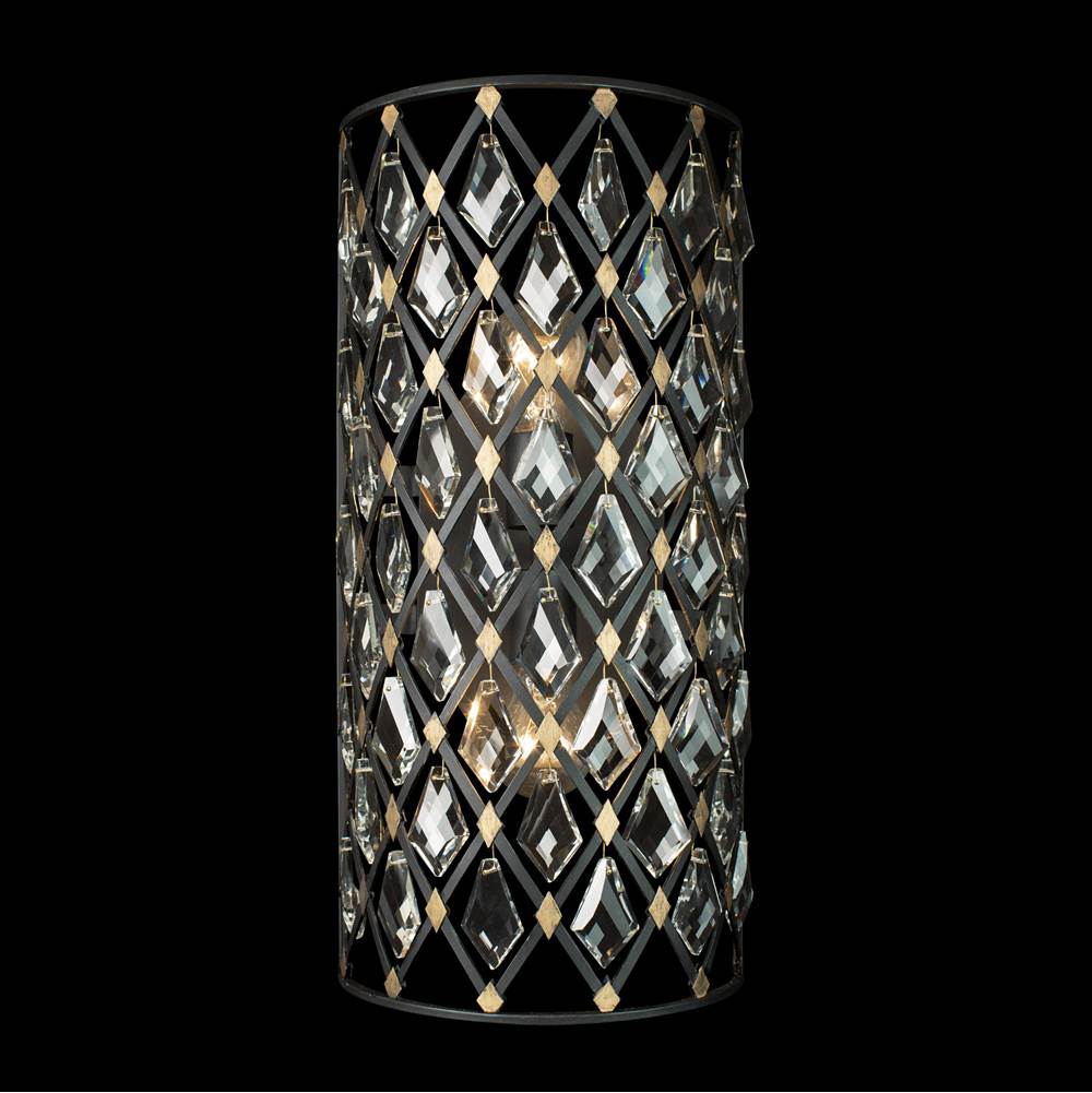 Varaluz 345W02CBHG Carbon, Havana Gold Windsor 2-lt Crystal Sconce/bath - Carbon/havana Gold Image 1