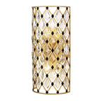 Varaluz 345W02FGMB French Gold,Matte Black Windsor 2-lt Crystal Sconce - French Gold/matte Black Image 1