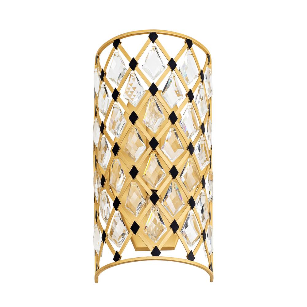 Varaluz 345W02FGMB French Gold,Matte Black Windsor 2-lt Crystal Sconce - French Gold/matte Black Image 7