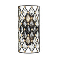 Varaluz 345W02SCBHG Carbon,Havana Gold Windsor 2-lt Crystal Sconce - Carbon/havana Gold Image 1