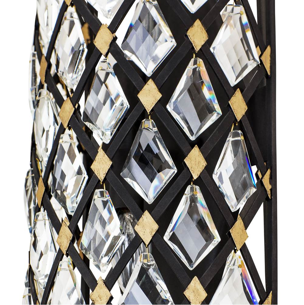 Varaluz 345W02SCBHG Carbon,Havana Gold Windsor 2-lt Crystal Sconce - Carbon/havana Gold Image 3