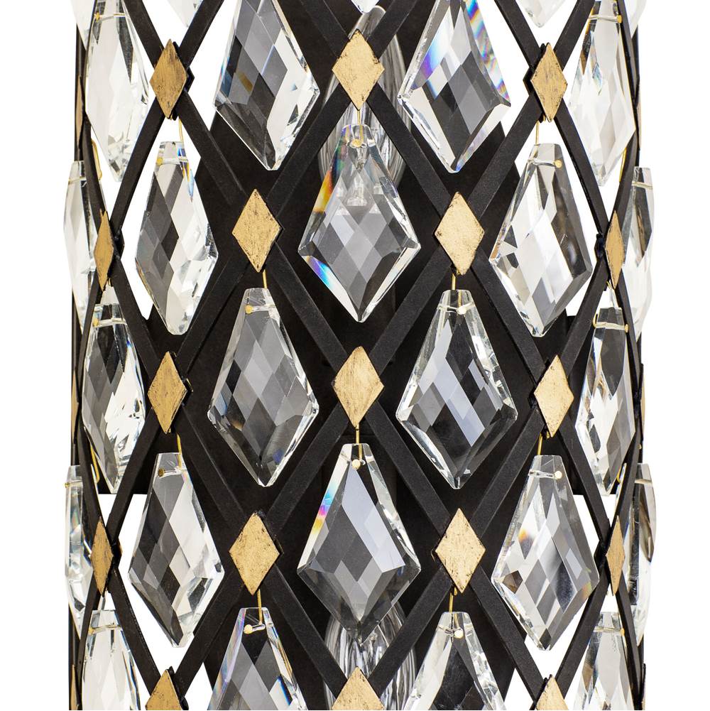 Varaluz 345W02SCBHG Carbon,Havana Gold Windsor 2-lt Crystal Sconce - Carbon/havana Gold Image 2