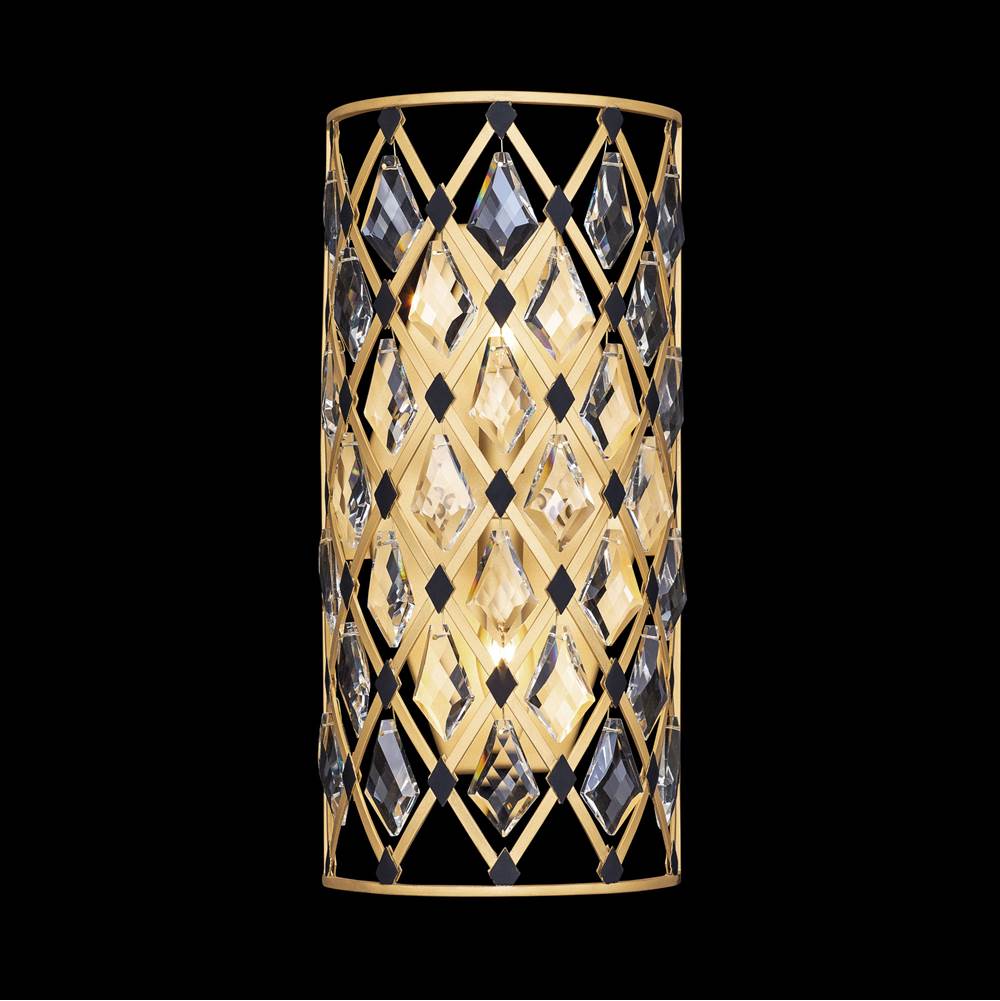 Varaluz Windsor 2-lt Crystal Sconce - Carbon/havana Gold
