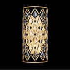 Varaluz Windsor 2-lt Crystal Sconce - Carbon/havana Gold
