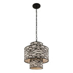 Varaluz 348P04CB Carbon Black Kato 4-lt 3-tier Pendant - Carbon Black Image 4