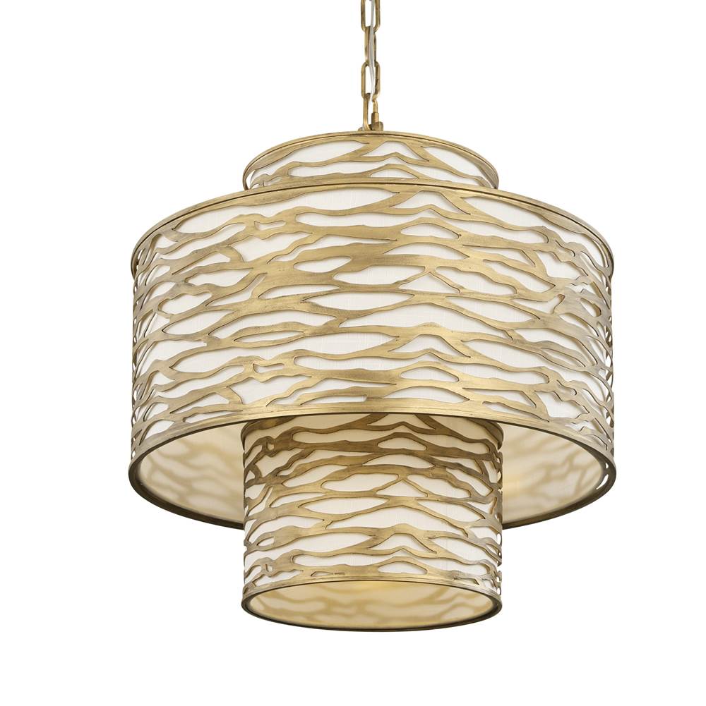 Varaluz 348P04HG Havana Gold Kato 4-lt 3-tier Pendant - Havana Gold Image 1