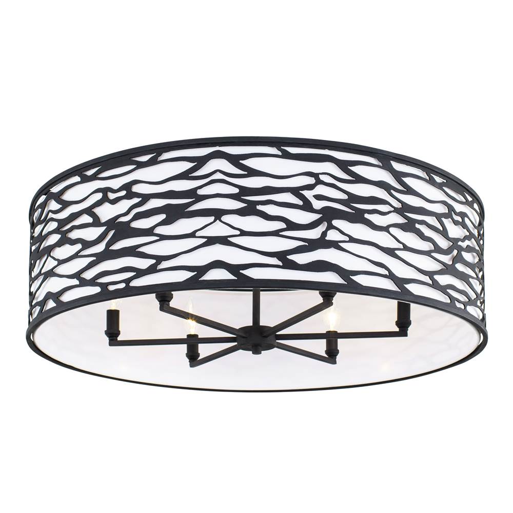 Varaluz 348S06CB Carbon Kato 6-lt Convertible Semi-flush/pendant - Carbon Image 1