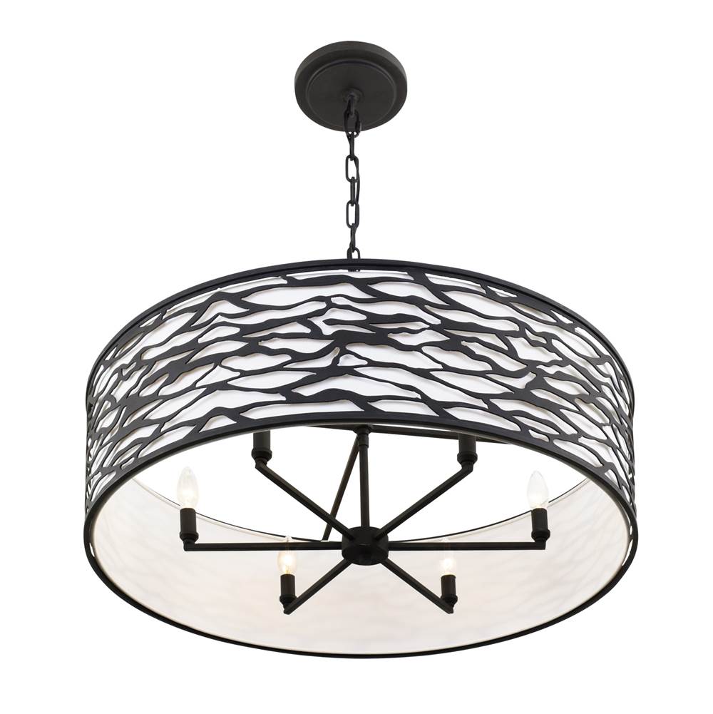 Varaluz 348S06CB Carbon Kato 6-lt Convertible Semi-flush/pendant - Carbon Image 2