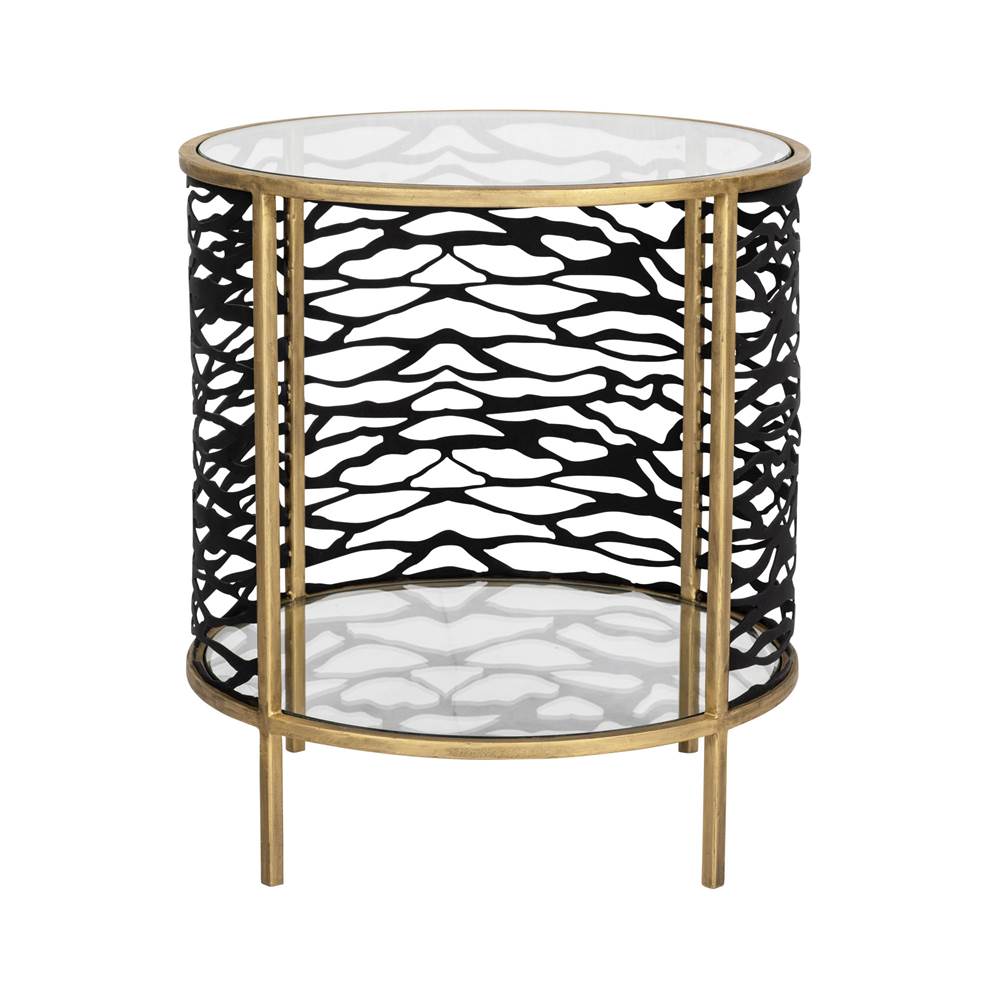Varaluz Kato End Table - Havana Gold/carbon