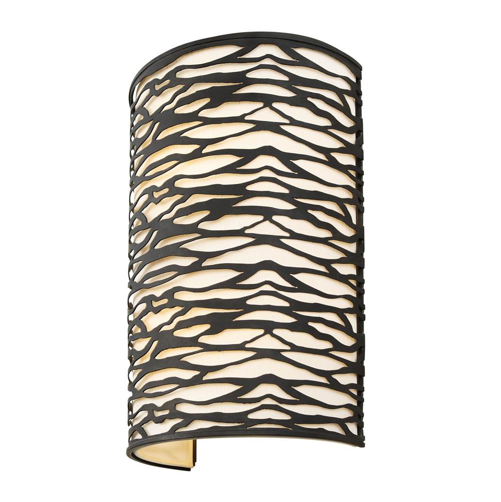 Varaluz 348W02CB Carbon Black Kato 2-lt Wall Sconce - Carbon Black Image 1