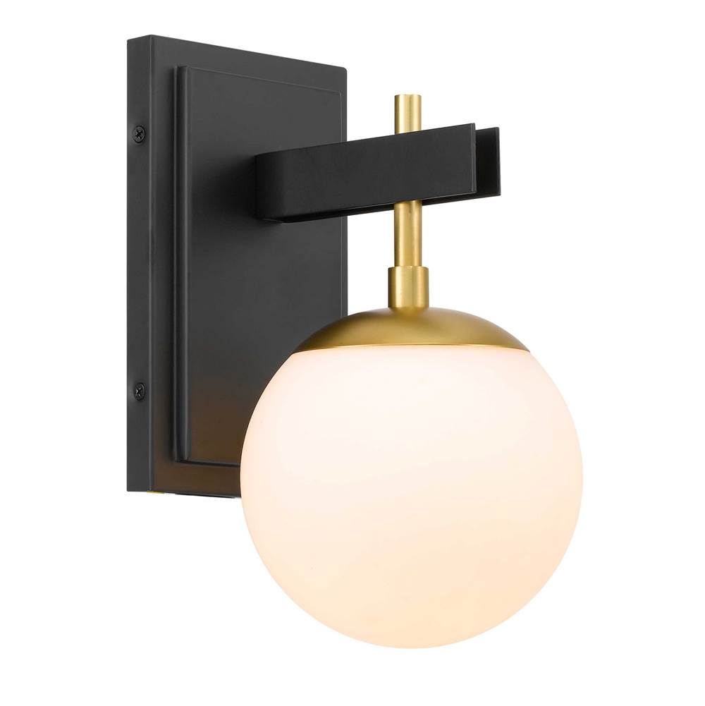 Varaluz 352B01BLSB Black, Satin Brass Allie 1-lt Bath - Black/satin Brass Image 1