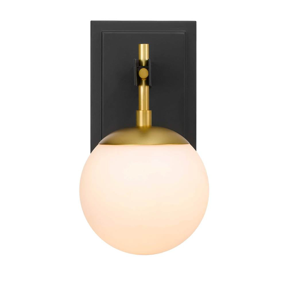 Varaluz 352B01BLSB Black, Satin Brass Allie 1-lt Bath - Black/satin Brass Image 4