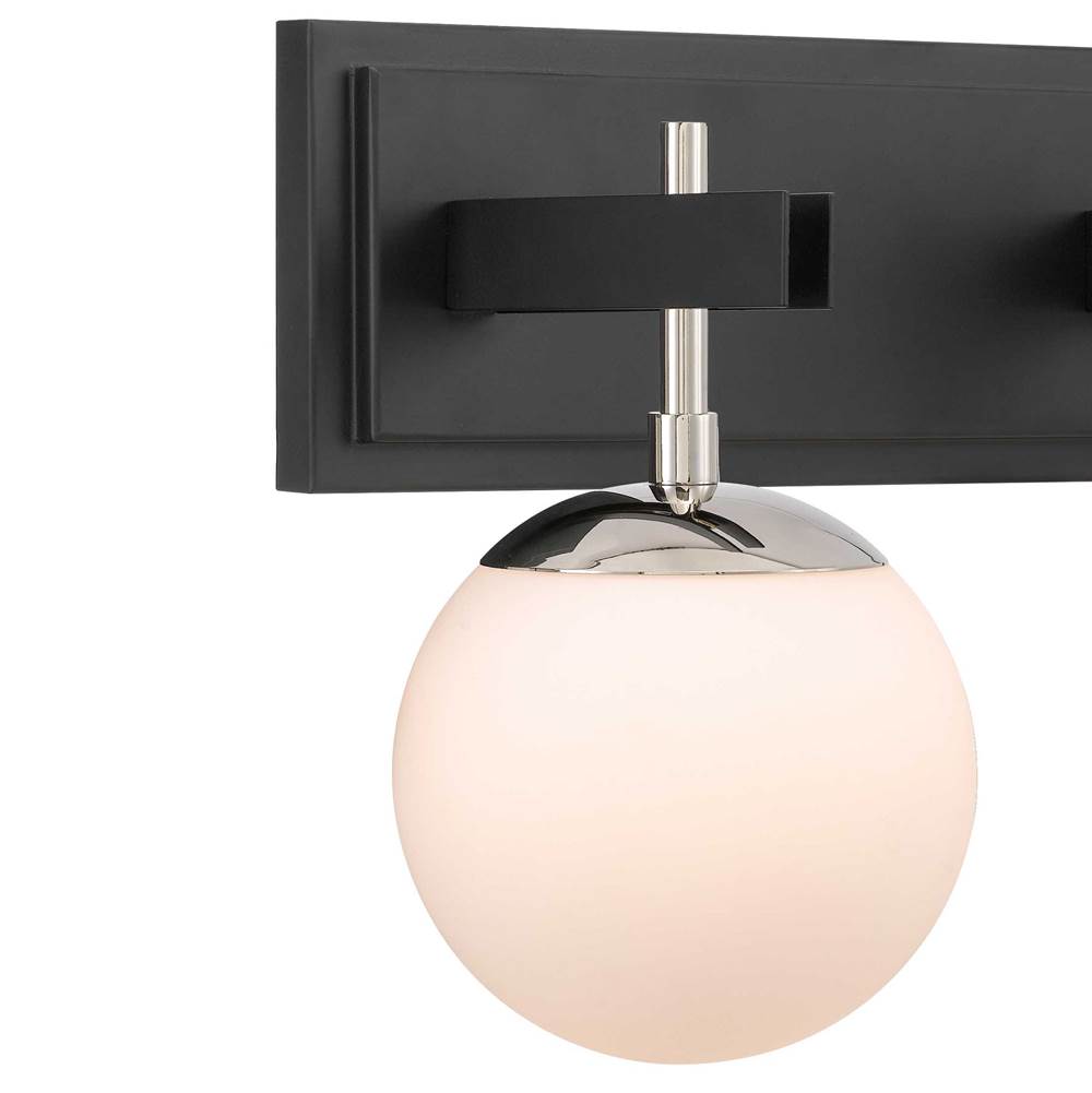 Varaluz 352B02BLPN Black, Polished Nickel Allie 2-lt Bath - Black/polished Nickel Image 2