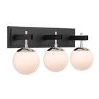 Varaluz 352B03BLPN Black, Polished Nickel Allie 3-lt Bath - Black/polished Nickel Image 1