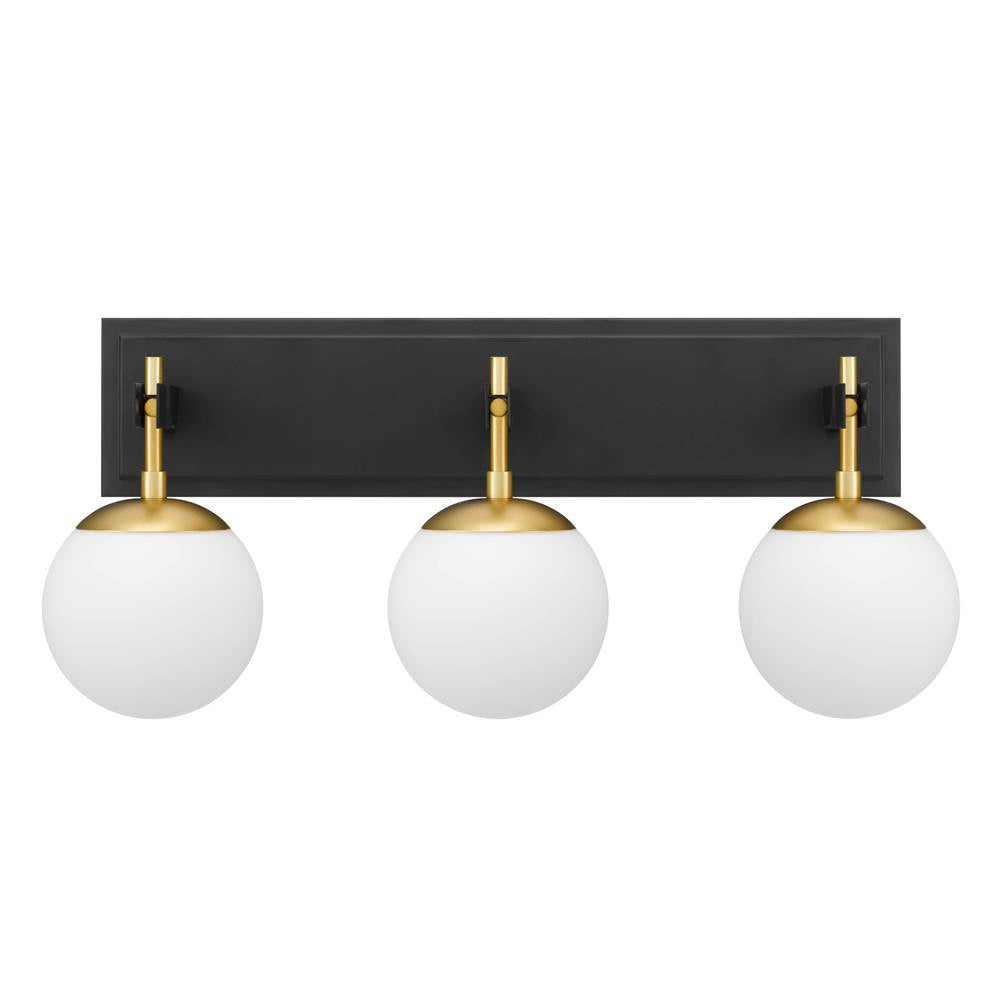 Varaluz 352B03BLSB Black, Satin Brass Allie 3-lt Bath - Black/satin Brass Image 4