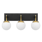 Varaluz 352B03BLSB Black, Satin Brass Allie 3-lt Bath - Black/satin Brass Image 4