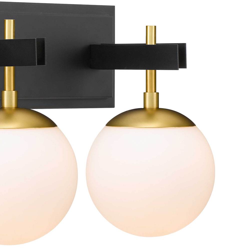 Varaluz 352B03BLSB Black, Satin Brass Allie 3-lt Bath - Black/satin Brass Image 3