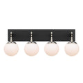 Varaluz 352B04BLPN Black, Polished Nickel Allie 4-lt Bath - Black/polished Nickel Image 1