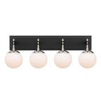 Varaluz 352B04BLPN Black, Polished Nickel Allie 4-lt Bath - Black/polished Nickel Image 1