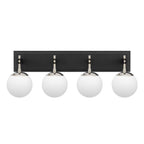 Varaluz 352B04BLPN Black, Polished Nickel Allie 4-lt Bath - Black/polished Nickel Image 3