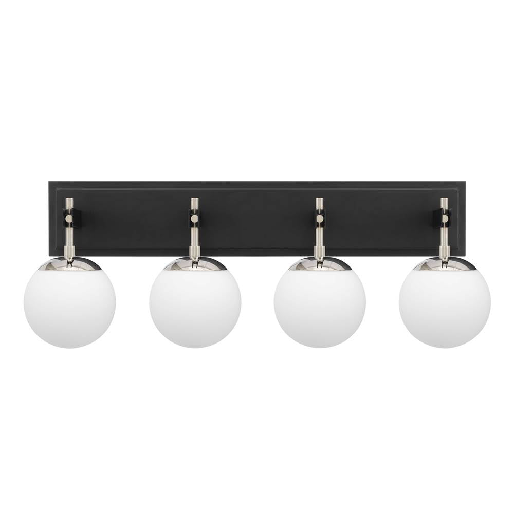 Varaluz 352B04BLPN Black, Polished Nickel Allie 4-lt Bath - Black/polished Nickel Image 3