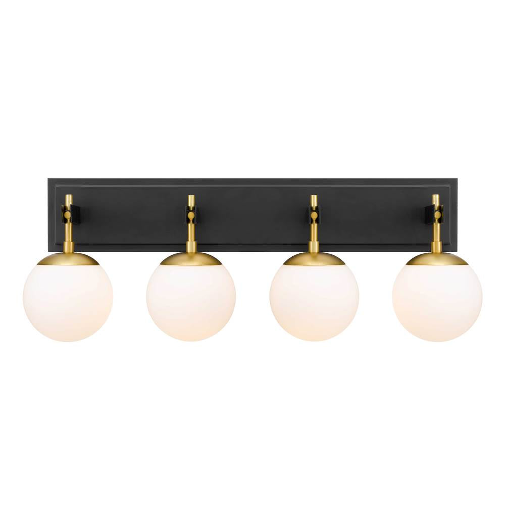 Varaluz 352B04BLSB Black, Satin Brass Allie 4-lt Bath - Black/satin Brass Image 1