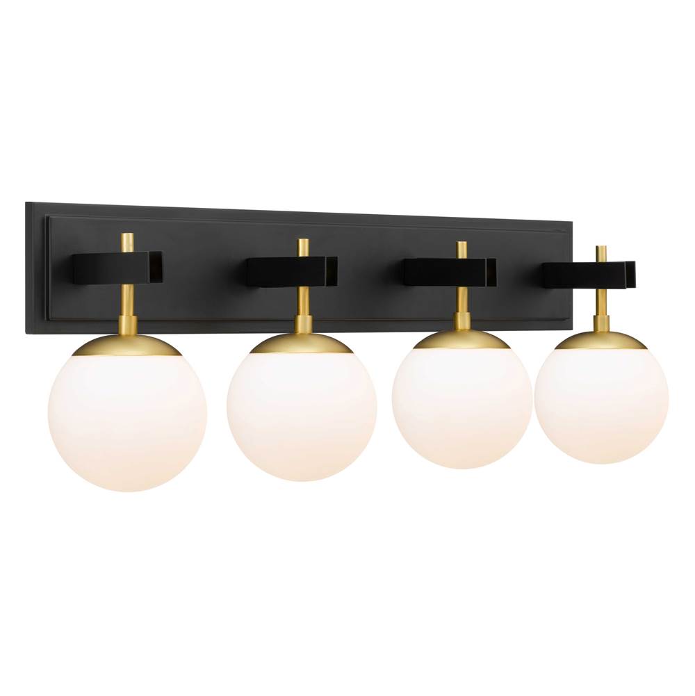 Varaluz 352B04BLSB Black, Satin Brass Allie 4-lt Bath - Black/satin Brass Image 4