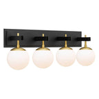 Varaluz 352B04BLSB Black, Satin Brass Allie 4-lt Bath - Black/satin Brass Image 4