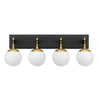 Varaluz 352B04BLSB Black, Satin Brass Allie 4-lt Bath - Black/satin Brass Image 3