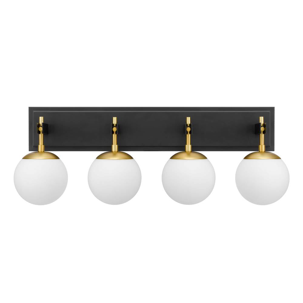 Varaluz 352B04BLSB Black, Satin Brass Allie 4-lt Bath - Black/satin Brass Image 3
