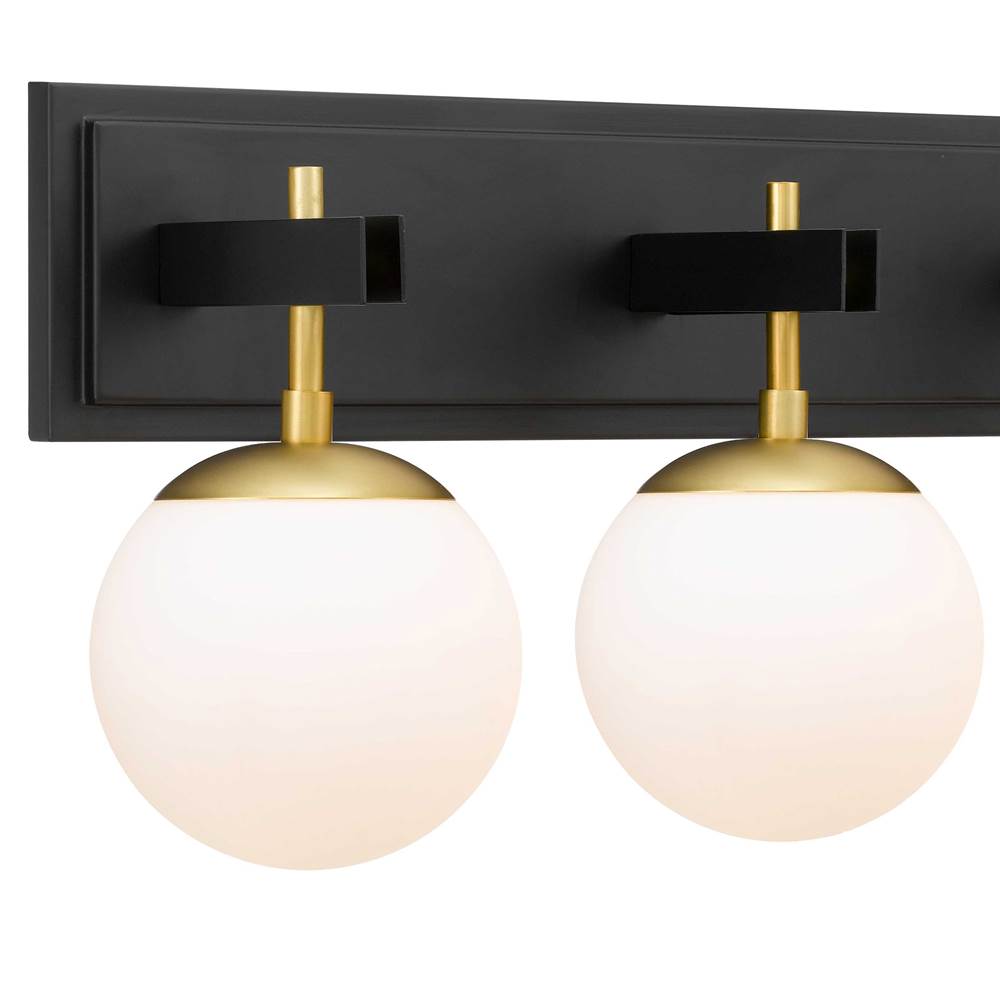 Varaluz 352B04BLSB Black, Satin Brass Allie 4-lt Bath - Black/satin Brass Image 2